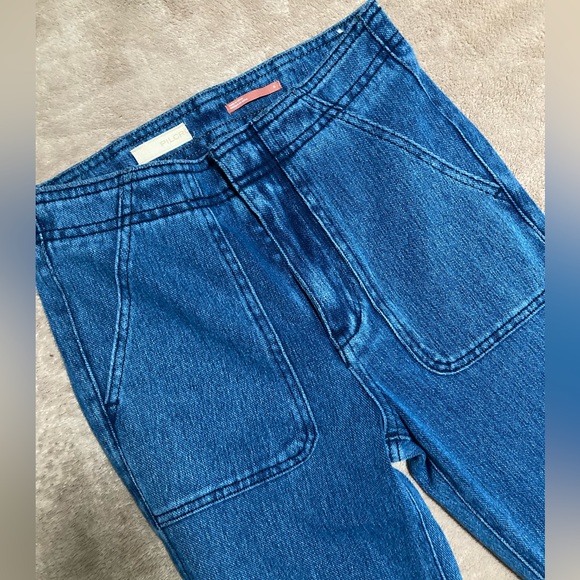 Pilcro Anthropologie High Rise trouser Boot Cut Jeans Blue Denim - size 0 - Picture 6 of 15